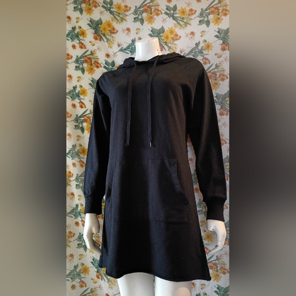 Women's Y2K Vanilla Star Black Hoodie Mini Dress